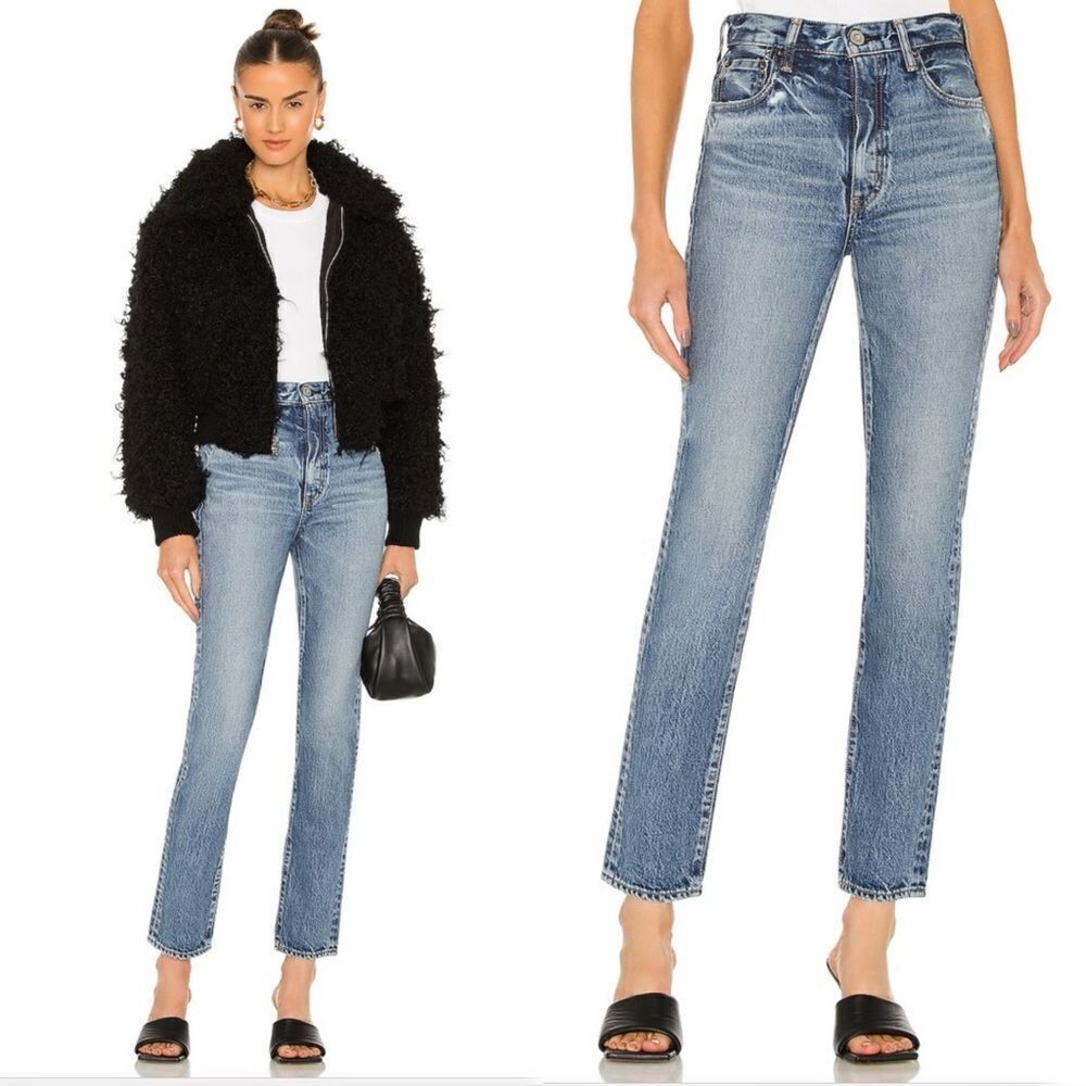 Moussy Light Blue Straight Leg Jeans